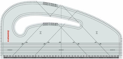 Isomars 45cm Sewing Ruler Curved