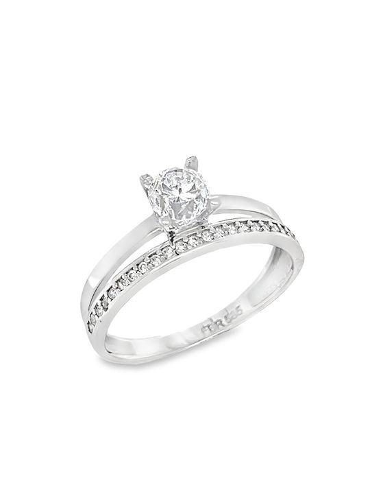 Xryseio Single Stone from White Gold 14K