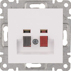 Hager Lumina 2 Πρίζα Ηχείων σε Λευκό χρώμα WL3310