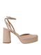 Mourtzi Leather Beige Heels