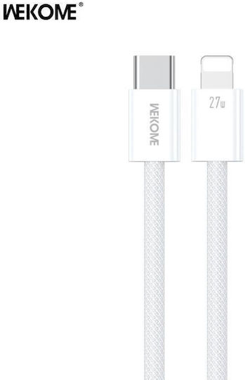 WK USB-C to Lightning Cable 27W Λευκό 1m (WDC-21L)