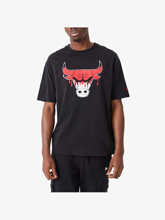 New Era Chicago Bărbați T-shirt Sportiv cu Mânecă Scurtă Black