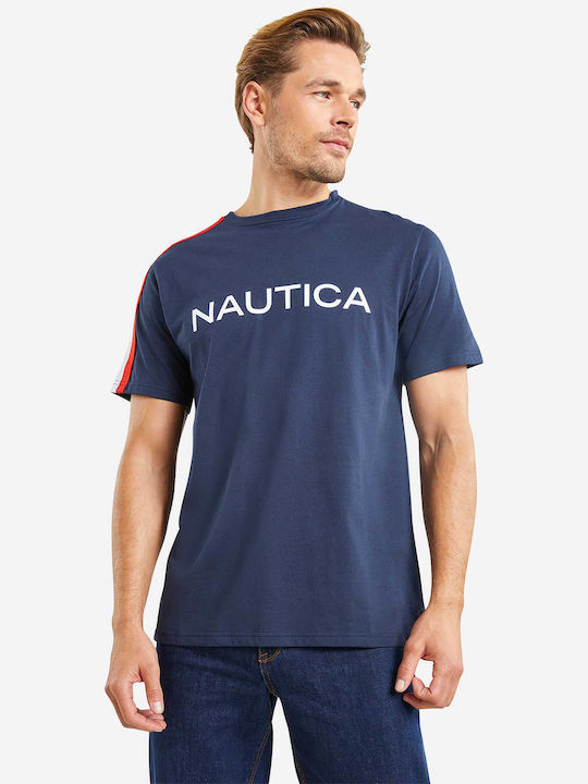 Nautica Ανδρικό T-shirt Κοντομάνικο Μπλε Σκούρο