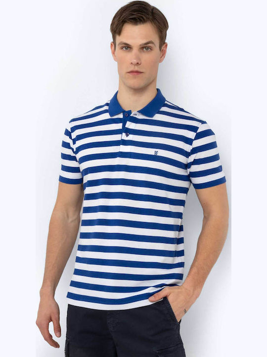The Bostonians Acorn Polo Short Sleeve Blouse Blue