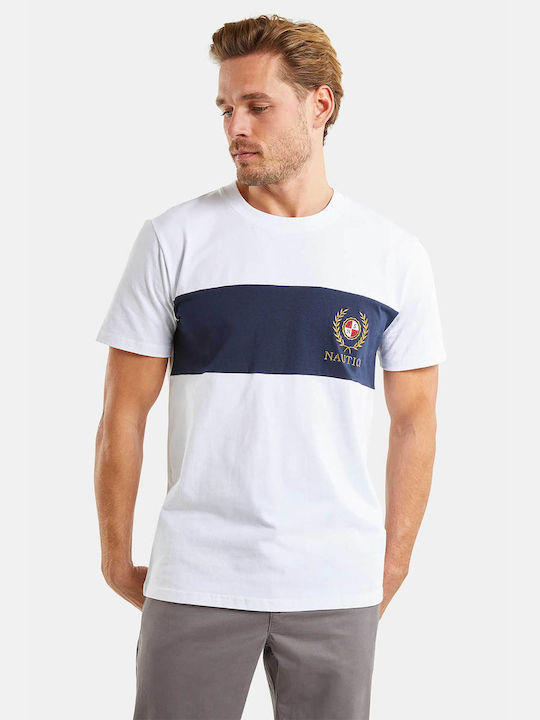 Nautica Ανδρικό T-shirt Κοντομάνικο Λευκό