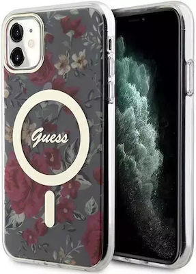 Guess Back Cover Plastic / Silicone Flowers (iPhone 11)