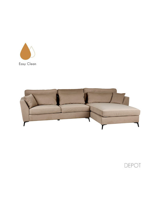 Forever Corner Fabric Sofa with Right Corner Elephant 316x185cm