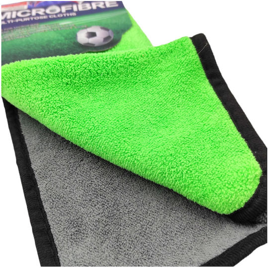 Autoline Edgeless Seamless Car Microfiber Cleaning Polishing Cloth For Car Windows Green 40x30cm