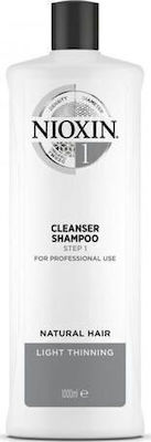 Nioxin System 1 Cleanser Shampoo Cleansing Shampoo Normal Slightly Thinning Hair 1000ml