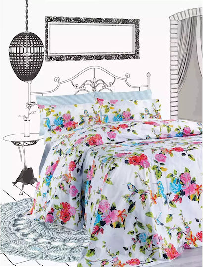 Makis Tselios Home Primavera Set Coverlet Single Cotton White 160x240cm 2pcs