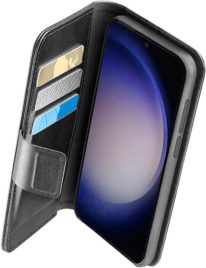 Cellular Line Buchen Sie Synthetisches Leder Schwarz (Galaxy S24+)