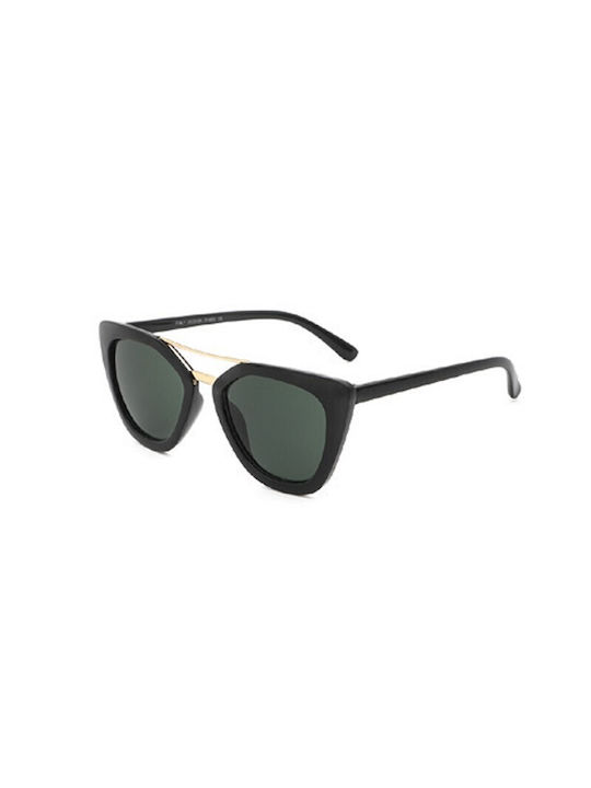 V-store Women's Sunglasses with Black Frame 20.542GREEN