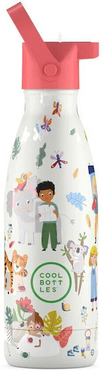 Cool Bottles Παιδικό Παγούρι Θερμός Ανοξείδωτο με Καλαμάκι Curious Explorers 350ml