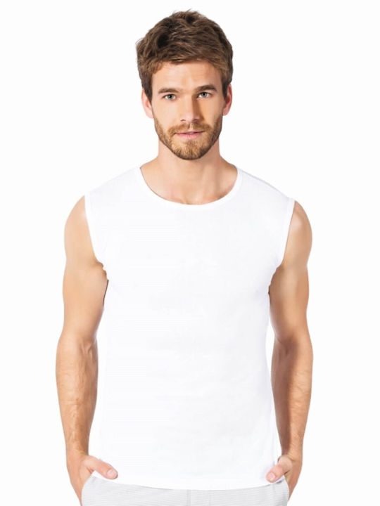 Donex Men's Undershirt Sleeveless White