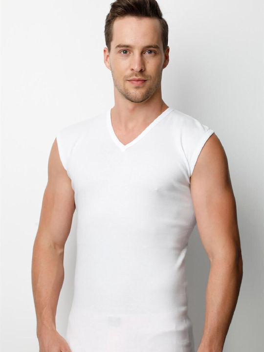 Donex Men's Undershirt Sleeveless White