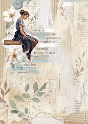 Decoupage Rice Paper Stamperia 21x29cm A4 Secre...