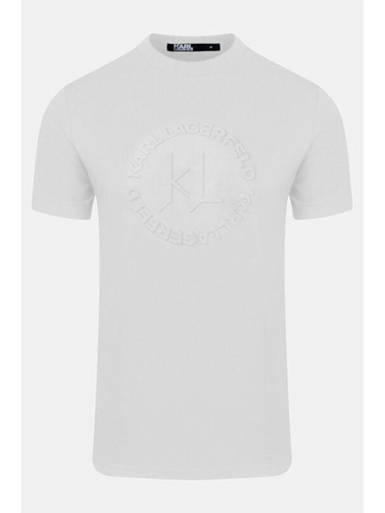 Karl Lagerfeld Ανδρικό T-shirt Κοντομάνικο Λευκό