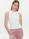 Women's Blouse Cotton Sleeveless White