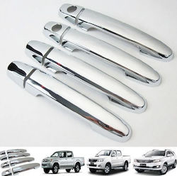 Chrome Door Handle Covers 2 Holes for Toyota Hilux Vigo 05-15 4 Pieces