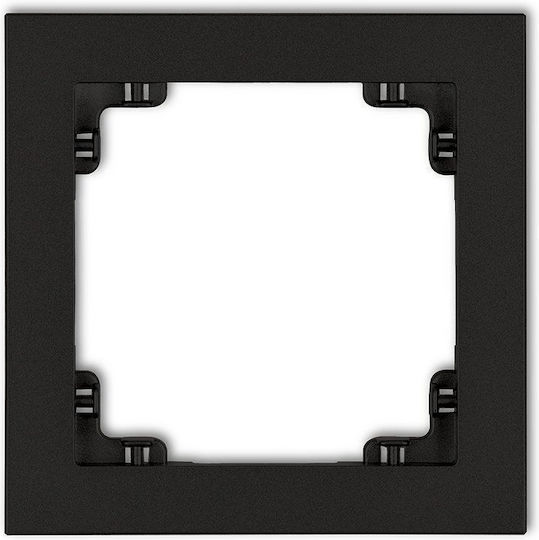 Karlik Switch Frame Vertical and Horizontal Installation in Black Color 12DR-1