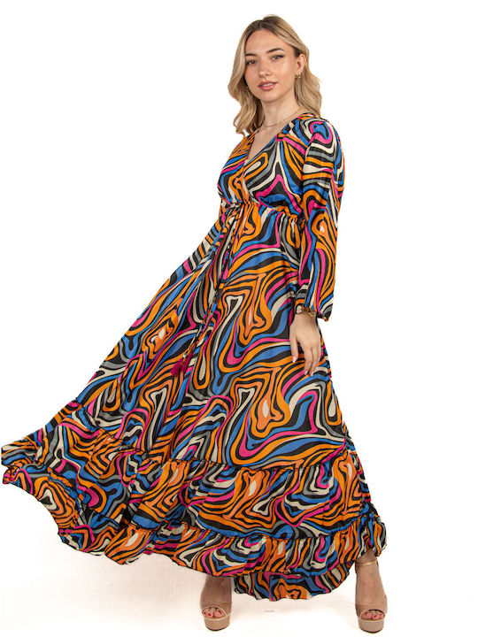 Silk Printed Wrap Dress