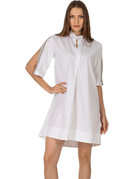 Aggel Καλοκαιρινό Mini Φόρεμα Πλεκτό White