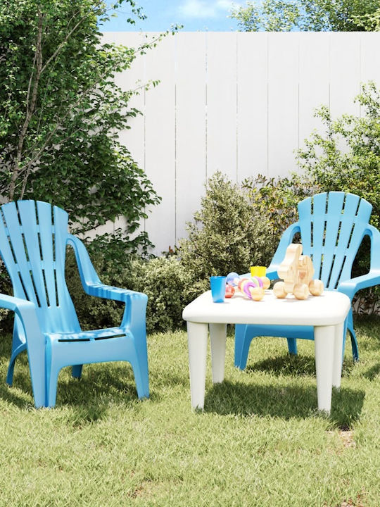 Outdoor-Stuhl Polypropylen Blue 2Stück 37x34x44εκ.