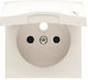 Hager Power Socket Front in White Color 3965838999