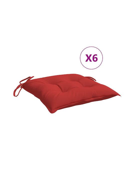 vidaXL Waterproof Bench Cushion Palette Red 6 P...