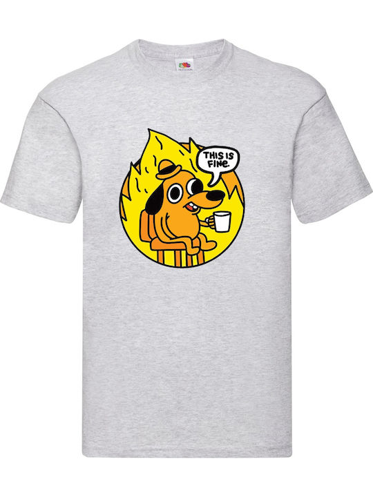 Fruit of the Loom Original T-shirt Gray Cotton