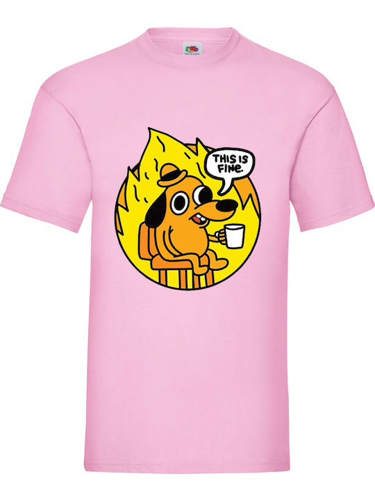Fruit of the Loom Original T-shirt Pink Cotton