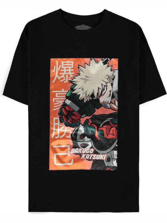 Difuzed My Hero Academia Katsuki Bakugo T-shirt Black