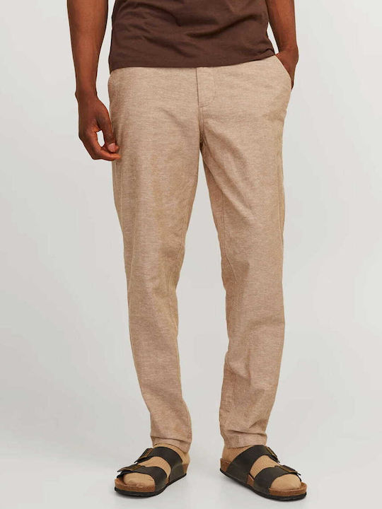 Jack & Jones Trousers in Tapered Line Beige-brown
