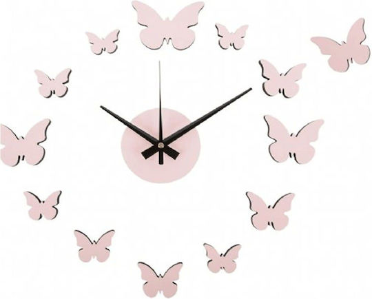 Karlsson Butterfly Ρολόι Τοίχου Ροζ Ø35cm