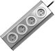 Orno Power Strip 4 Sockets with Cable 1.5m Silver