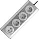 Orno Power Strip 3 Sockets with 2 USB-A Ports and 1.5m Cable Silver