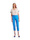 Women's Fabric Trousers Cyano