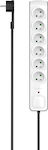 HAMA Power Strip White