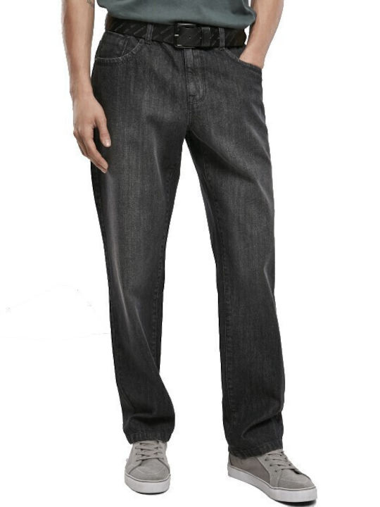 Ανδρικό Παντελόνι Τζιν με Loose Εφαρμογή Real Black Washed