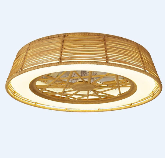 Mantra Indonesia Mini Plafonieră 56cm cu Lentile De Mărire Maro