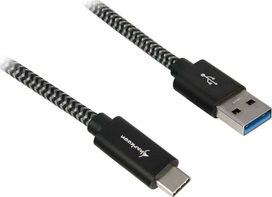 Sharkoon USB 3.1 Cablu USB-C bărbătesc - USB-A de sex masculin Negru 0.5m