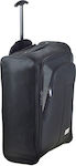 Colorlife Cabin Travel Bag Fabric Black with 2 Wheels Height 55cm