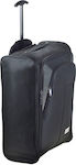 Colorlife Cabin Travel Suitcase Fabric Black with 2 Wheels Height 55cm