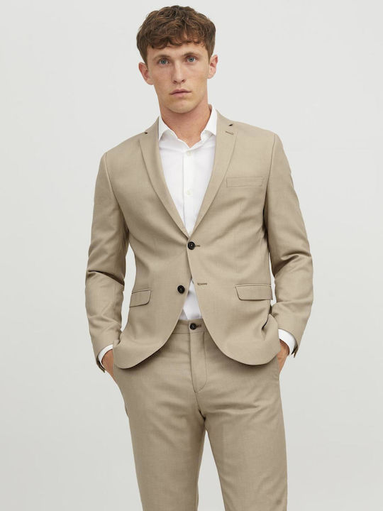 Jack & Jones Magazin online de iarnă Sacou bărbați cu croială strâmtă Beige