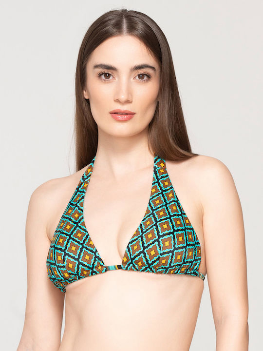 Luna Triangle Bikini Top Multicolour