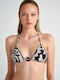 Padded Triangle Bikini Top Black