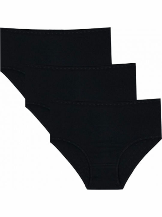 Onurel Βαμβακερά Γυναικεία Slip 3Pack Μαύρο