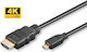 Microconnect HDMI 2.0 Premium High Speed 4K 60Hz HDR Cable HDMI Male - Micro HDMI Male 2m Black