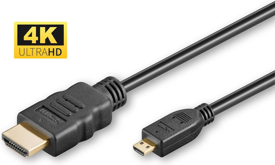 Microconnect HDMI 2.0 Premium High Speed 4K 60Hz HDR Cable HDMI Male - Micro HDMI Male 2m Black