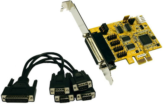 Io Exsys Pcie 4x Seriell Db9 Ex-44044-2 Inkl Lp